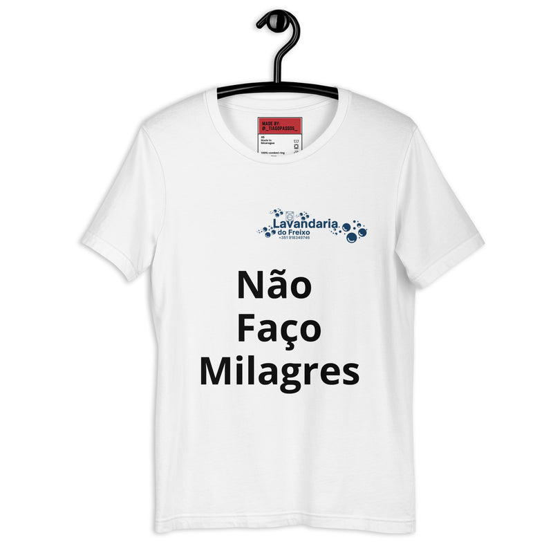 T-Shirt Branca para Lavandaria Masculina e Feminina